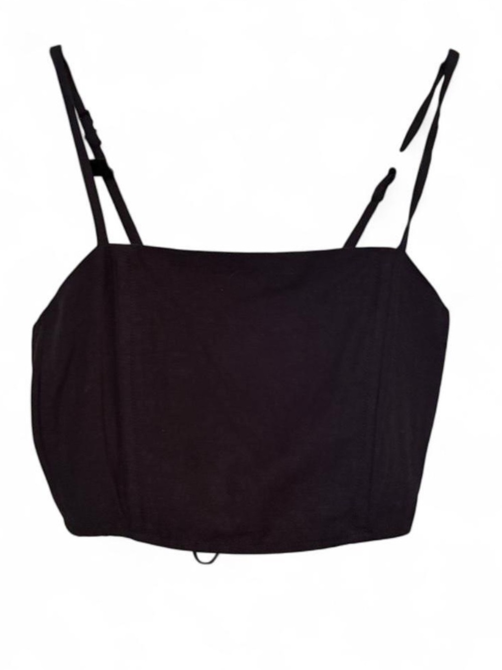 Black Spaghetti Strap Crop Top